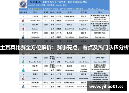 土耳其比赛全方位解析：赛事亮点、看点及热门队伍分析